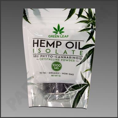 Green Leaf -  CBD Concentrate Isolate Crystalsalline Powder Hemp 1000mg