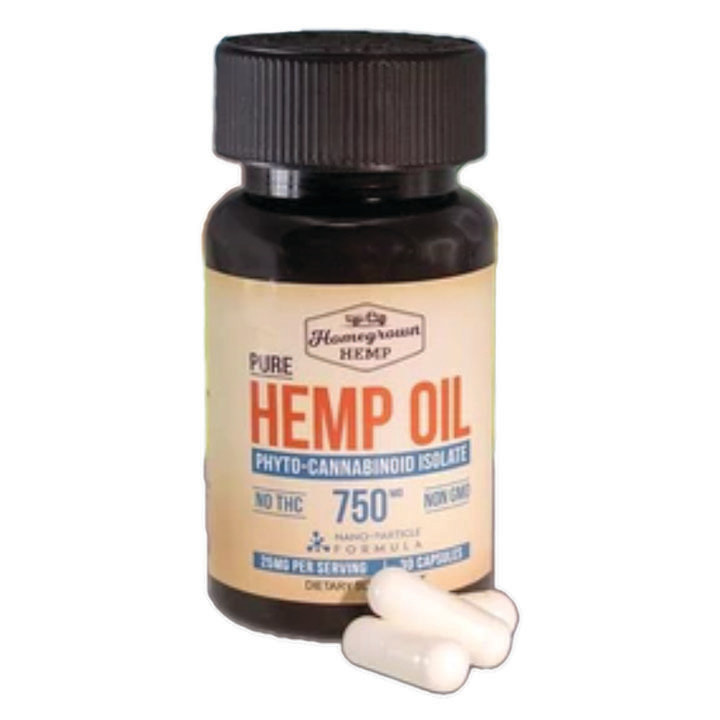 Home Grown Hemp - CBD Capsule Isolate 30ct 750mg