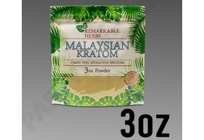 Remarkable Herbs - Kratom Powder Green Vein Malay 3oz