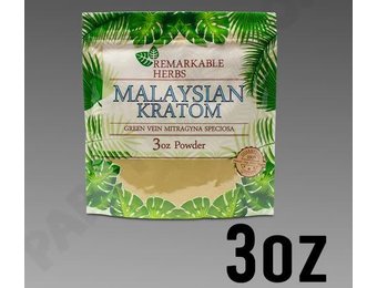 Remarkable Herbs - Kratom Powder Green Vein Malay 3oz