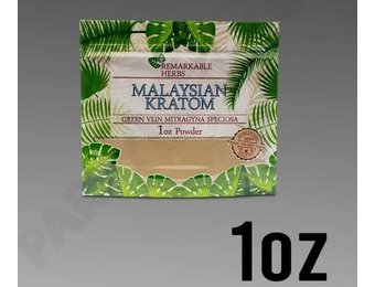 Remarkable Herbs - Kratom Powder Green Vein Malay 1oz