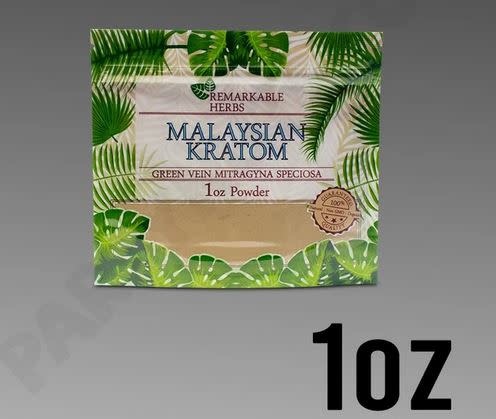 Remarkable Herbs - Kratom Powder Green Vein Malay 1oz