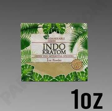 Remarkable Herbs - Kratom Powder Green Vein Indo 1oz
