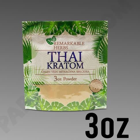 Remarkable Herbs - Kratom Powder Green Vein Thai 3oz