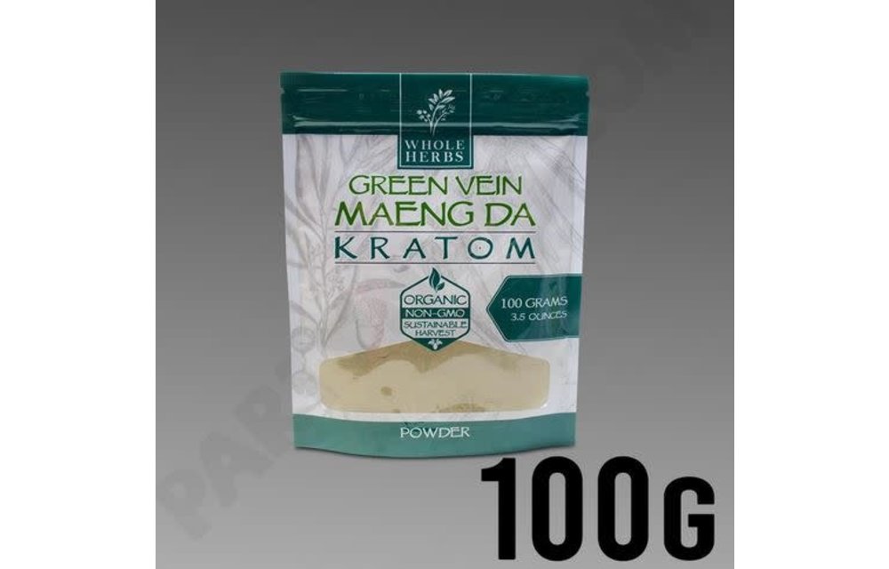 Whole Herbs - Kratom Powder Green Vein Maeng Da 3.5oz