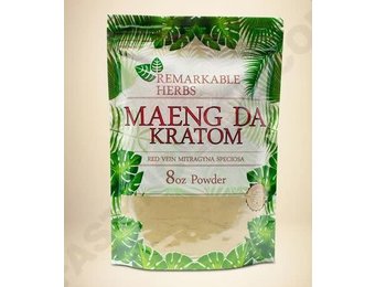 Remarkable Herbs - Kratom Powder Red Vein Maeng Da 8oz