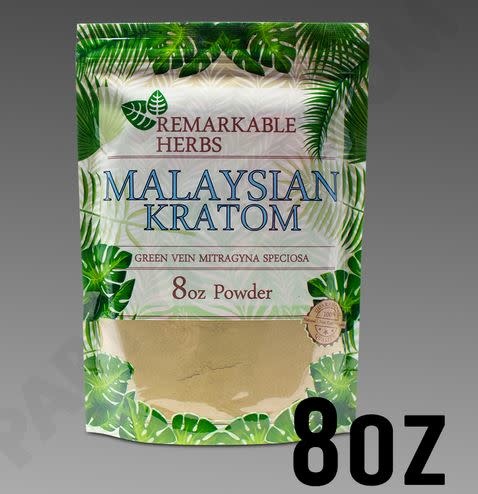 Remarkable Herbs - Kratom Powder Green Vein Malay 8oz