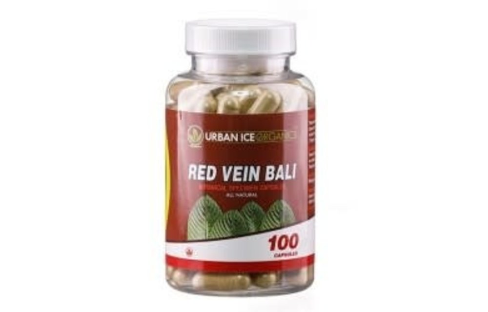 Urban Ice Organics - Kratom Capsule Red Vein Bali 100ct