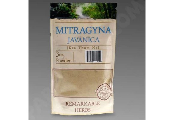 Remarkable Herbs - Kratom Powder Mitragyna Javanica 3oz