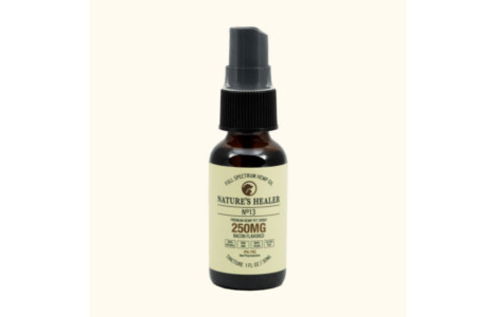 Nature's Healer - CBD Pets Tincture Oral Spray No13 250mg 30ml Bacon
