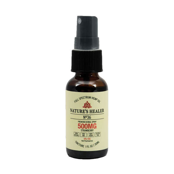 Nature's Healer - CBD Tincture Oral Spray 500mg 30ml No 36 Strawberry