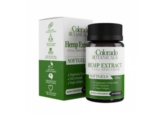 Colorado Botanicals - CBD Capsule Hemp Extract Full Spectrum Soft Gels 30ct 10mg
