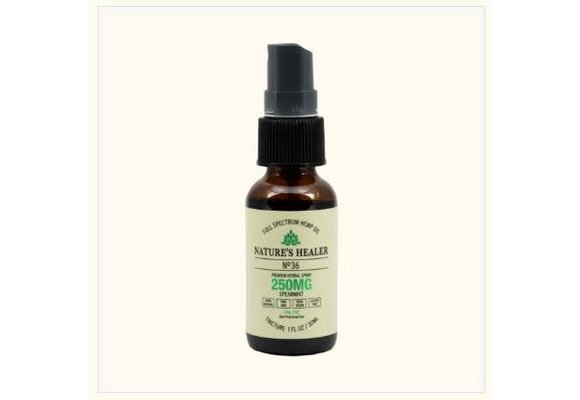 Nature's Healer - CBD Tincture Oral Spray 250mg 30ml No 36 Spearmint
