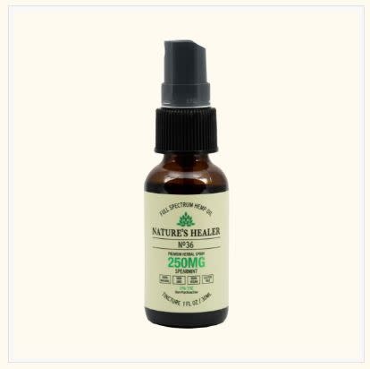 Nature's Healer - CBD Tincture Oral Spray 250mg 30ml No 36 Spearmint