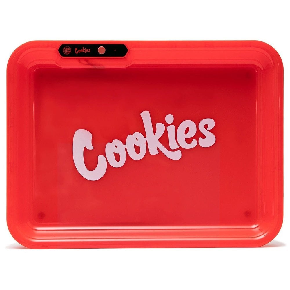 Cookies - Rolling Tray Glow Trays (Red) - TGR-NOW Smoke Vape