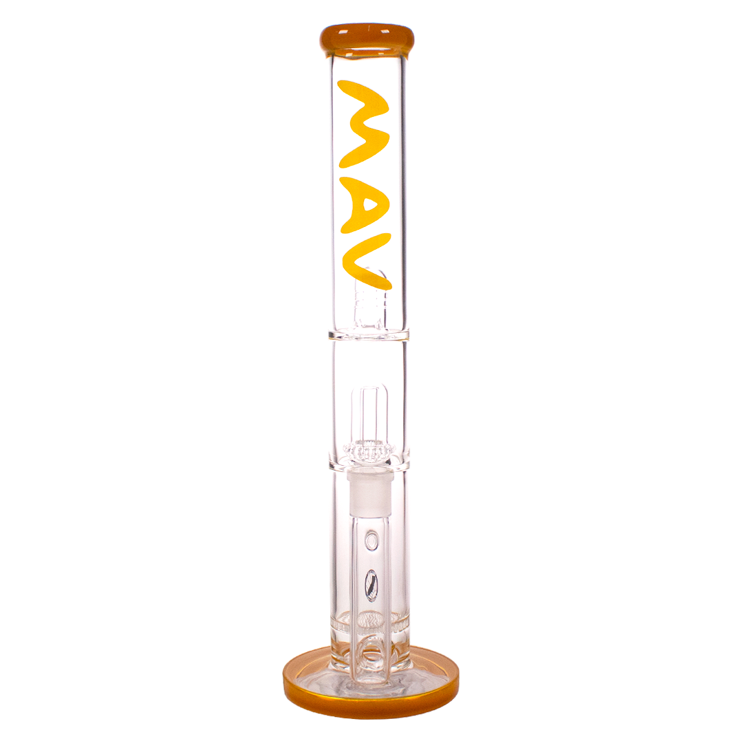 Mav Glass - Water Pipe Straight Honeycomb UFO 18"