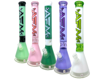 AFM Glass - Water Pipe Beaker Double Color 18"