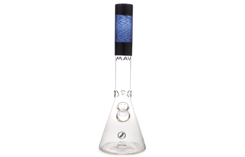 Mav Glass - Water Pipe Beaker Wig Wag  14"