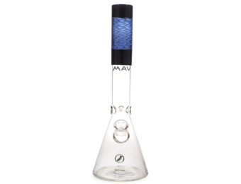 Mav Glass - Water Pipe Beaker Wig Wag  14"