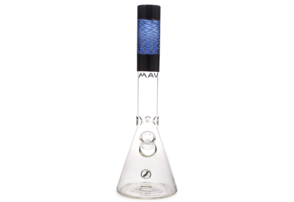 Mav Glass - Water Pipe Beaker Wig Wag  14"