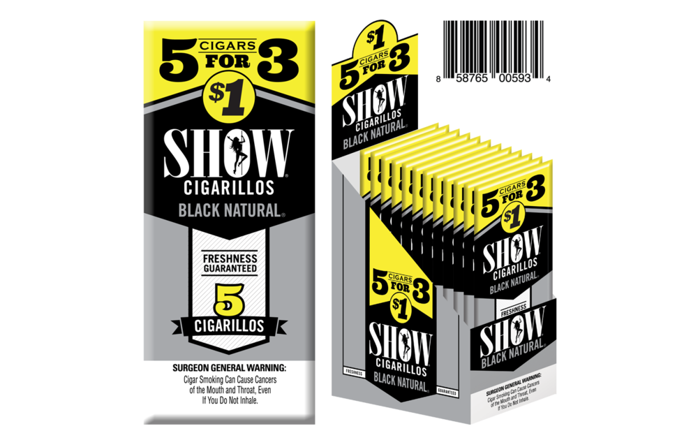 Show - Blunt Wraps 5pk. Black Natural