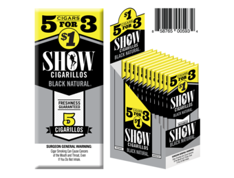 Show - Blunt Wraps 5pk. Black Natural