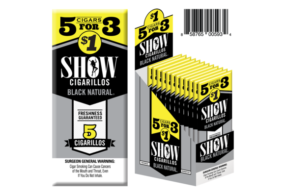 Show - Blunt Wraps 5pk. Black Natural