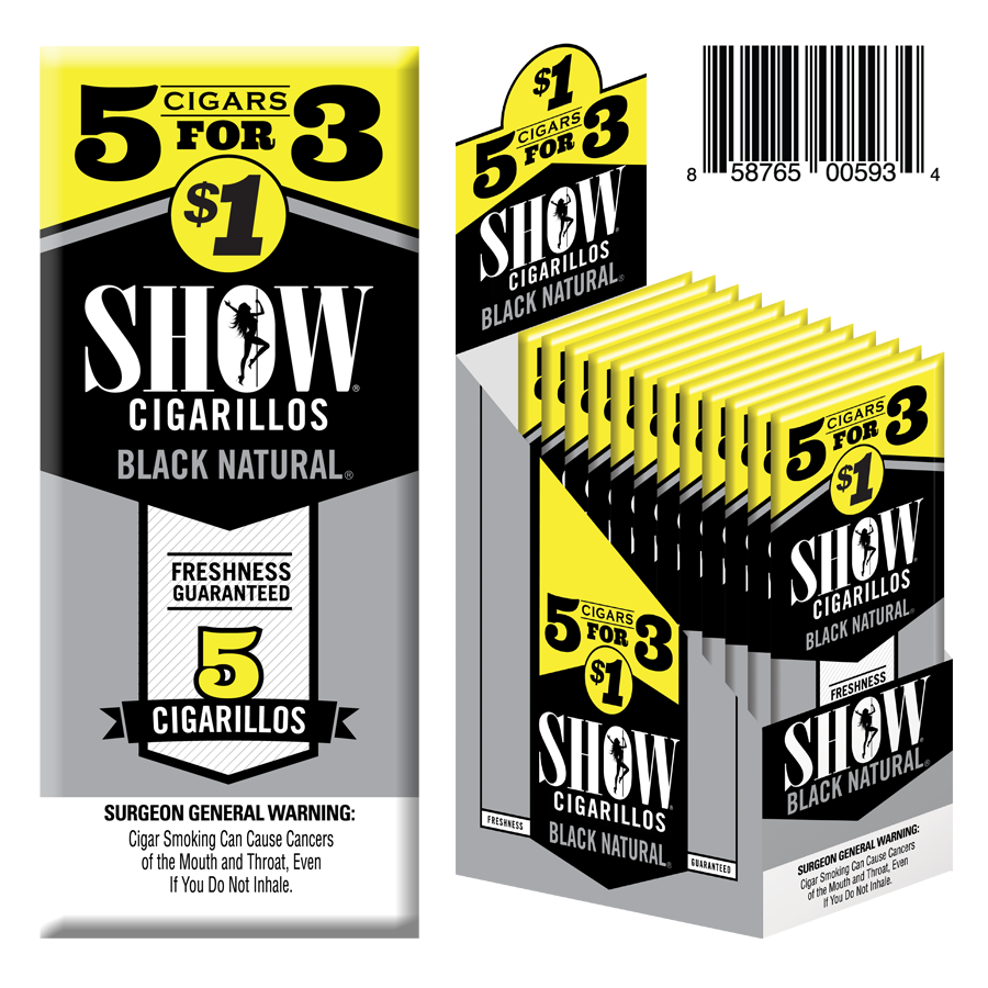 Show - Blunt Wraps 5pk. Black Natural