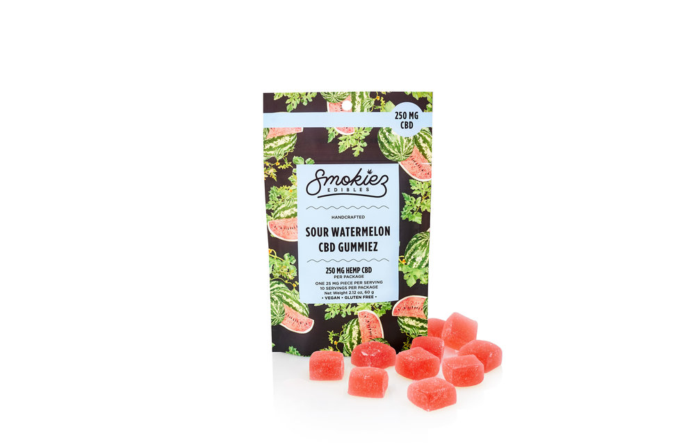 Smokiez - CBD Edible Gummies Sour Watermelon 250mg 10ct