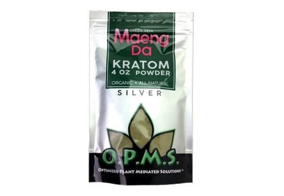 OPMS - Kratom Powder Silver Green Maeng Da 4oz.