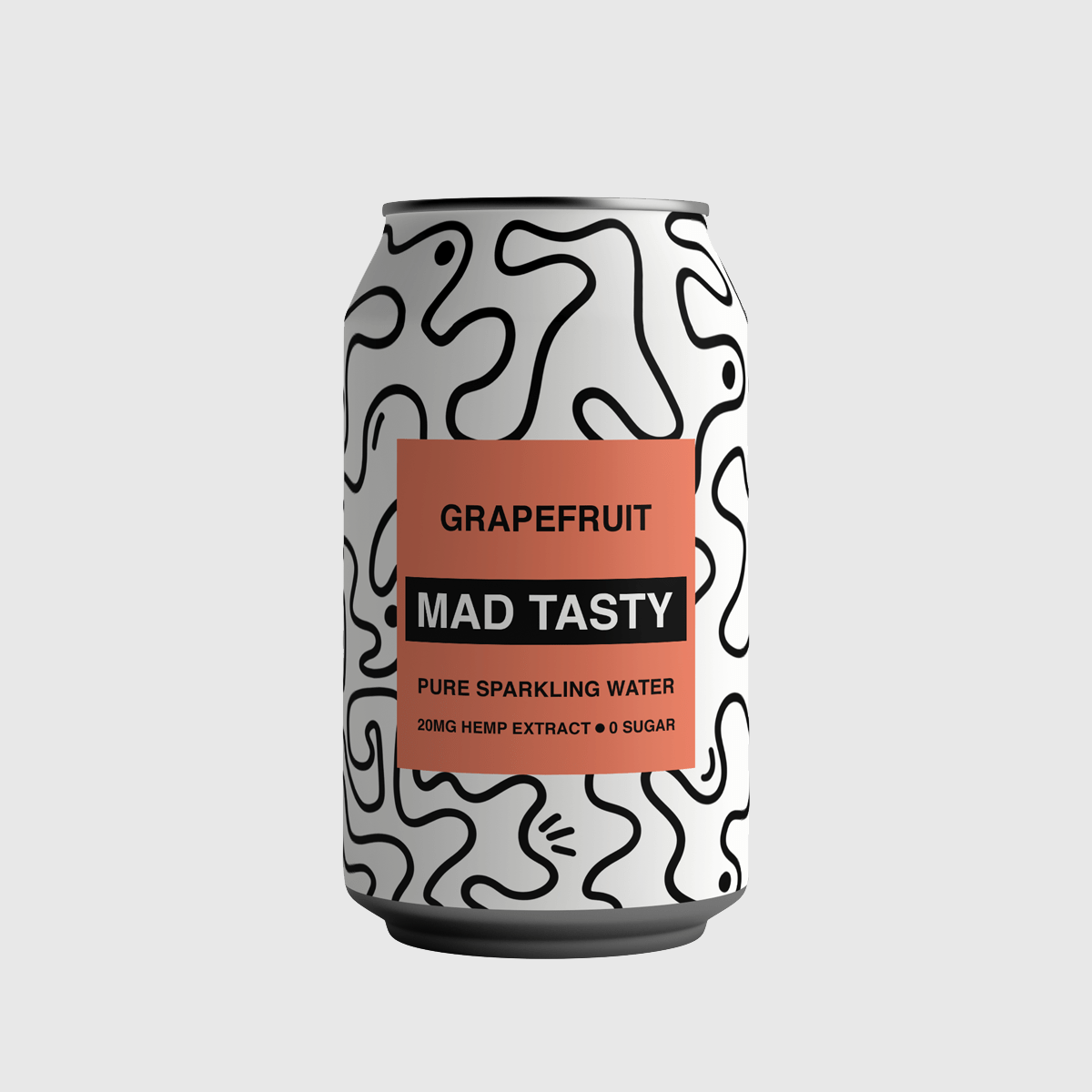 Mad Tasty - CBD Beverage Sparkling Water 20mg Grapefruit