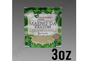 Remarkable Herbs - Kratom Powder White Vein Maeng Da 3oz