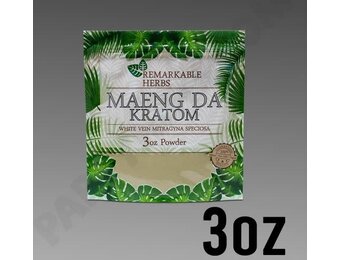 Remarkable Herbs - Kratom Powder White Vein Maeng Da 3oz