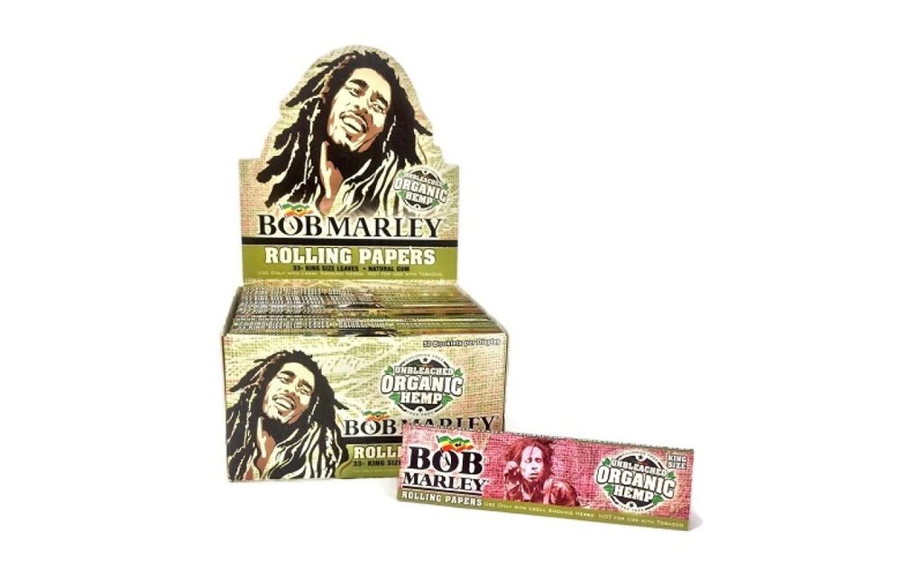 Bob Marley – Rolling Papers Organic Hemp King Size + Tips (NOT CIGARETTE PAPER)