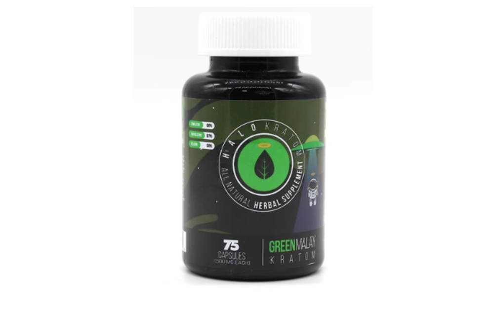 Halo - Kratom Capsule Green Malay 75ct