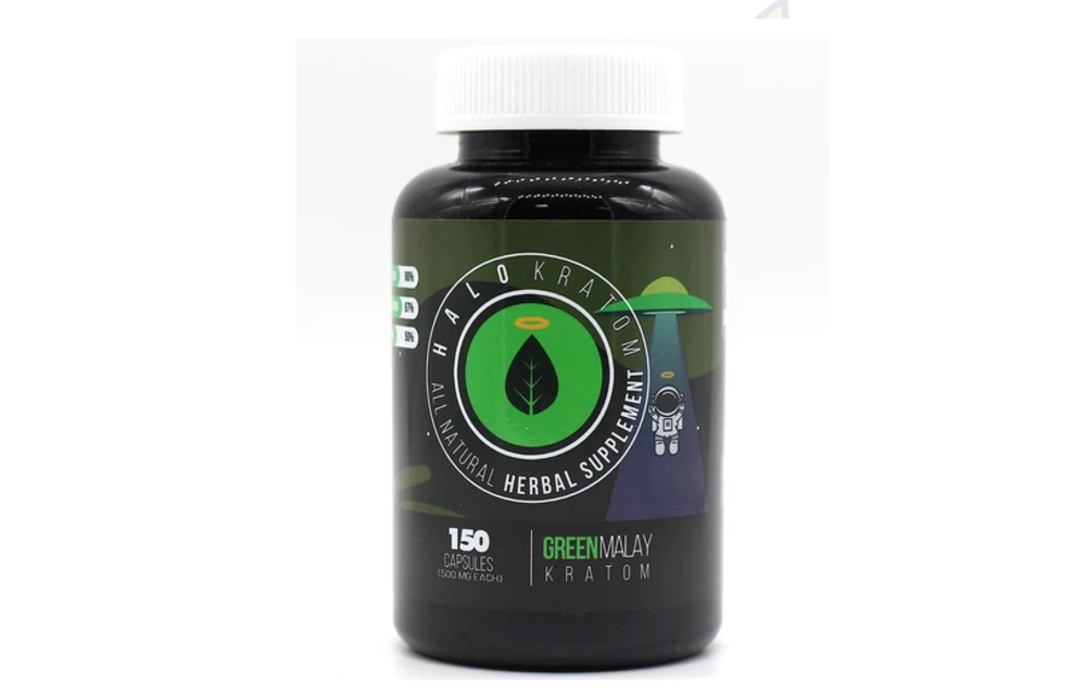 Halo - Kratom Capsule Green Malay 150ct