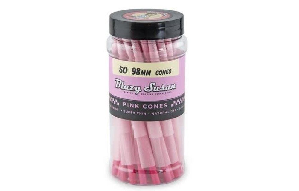 Blazy Susan - Pre Rolled Cones Pink 98mm 50ct
