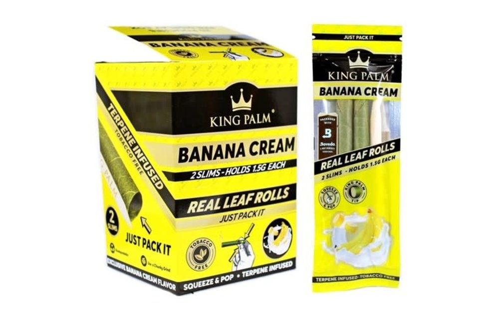 King Palm - Pre Rolled Herbal Wrap 2pk. Banana Cream Mini