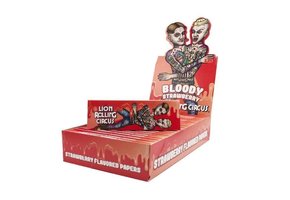 Lion Rolling Circus -  Rolling Paper 1 1/4 Bloody Strawberry