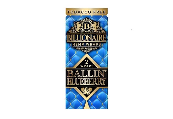 Billionaire - Hemp Wraps Ballin Blueberry Flavor Tobacco Free