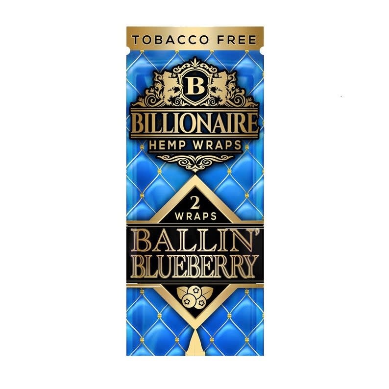 Billionaire - Hemp Wraps Ballin Blueberry Flavor Tobacco Free