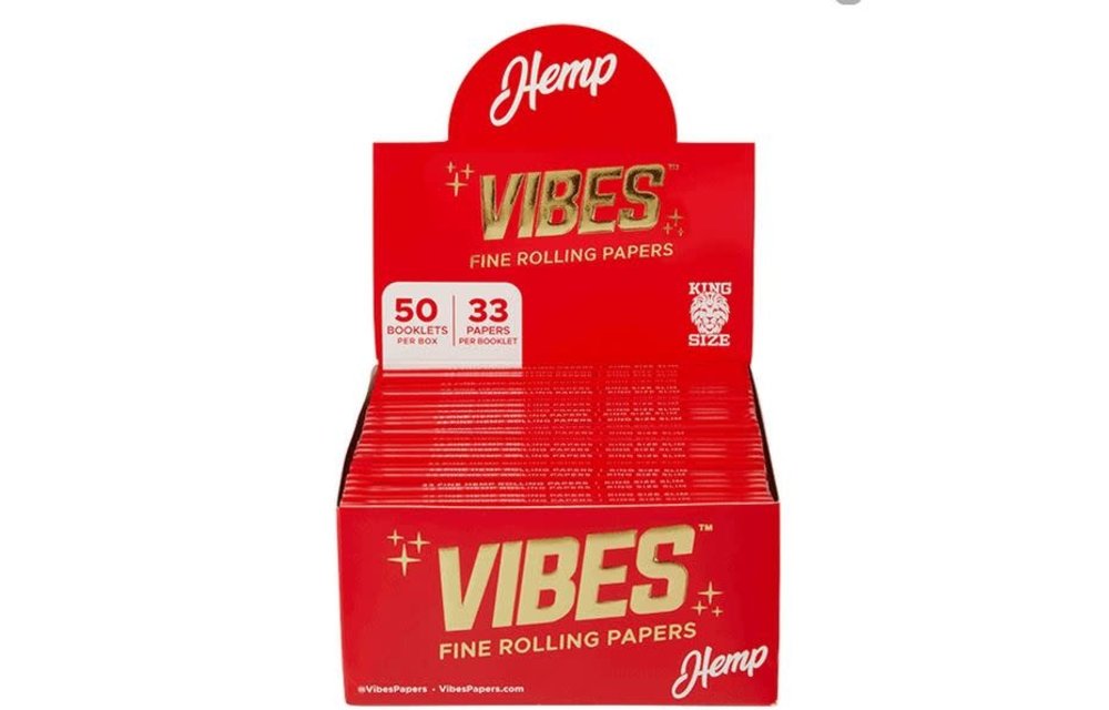 Vibes - Rolling Papers Hemp King Size (Red Box)