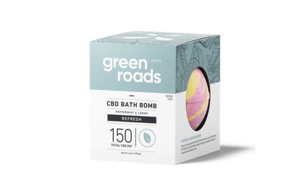 Green Roads - CBD Bath Bomb Peppermint & Lemon Refresh 1500mg