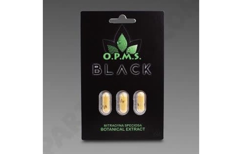 OPMS - Kratom Extract Capsules Black 3ct
