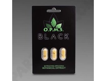 OPMS - Kratom Extract Capsules Black 3ct