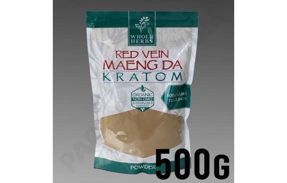 Whole Herbs - Kratom Powder Red Vein Maeng Da 17.5oz 500g