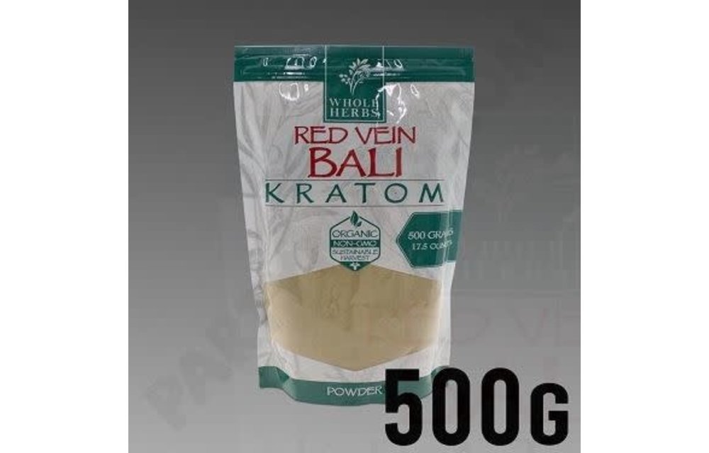 Whole Herbs - Kratom Powder Red Vein Bali 17.5oz 500g