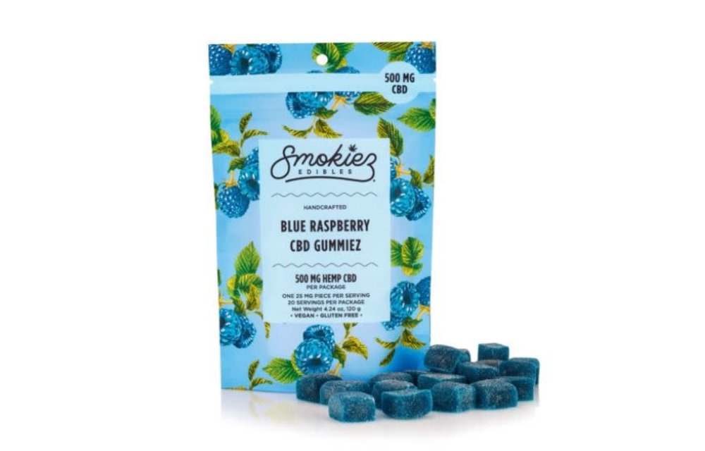 Smokiez - CBD Edible Gummies Blue Raspberry 250mg 10ct