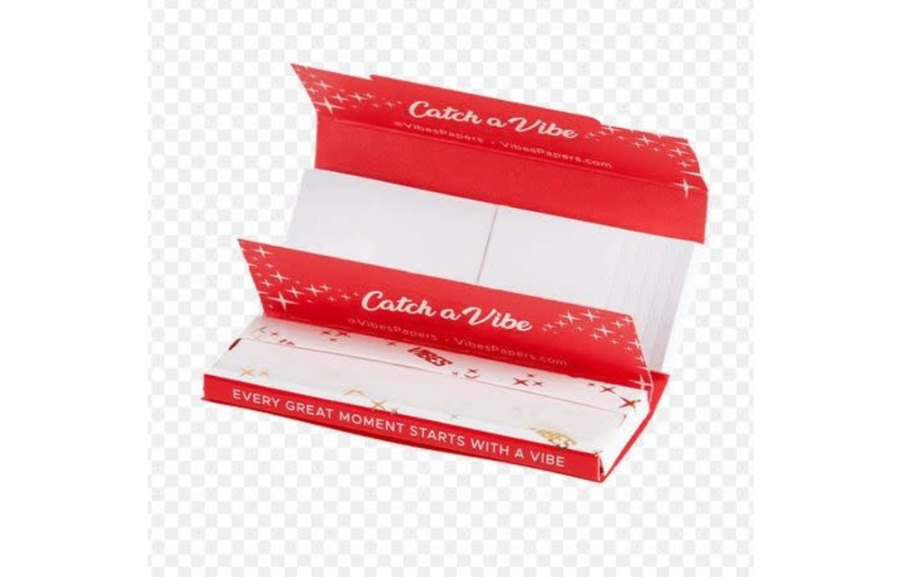 Vibes - Rolling Papers Hemp Red WITH TIPS 1.25 (Red Box)