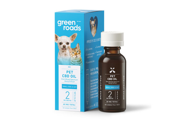 Green Roads - CBD Pets Tincture Oil Small Dog and Cat 30ml 60mg